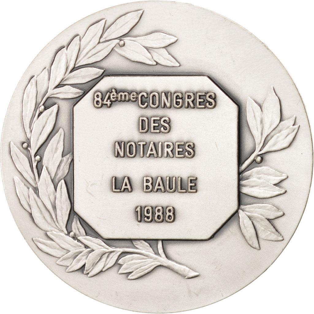 France, Notary, Token, 1988, MS(60-62), Silver, 32, 16.80