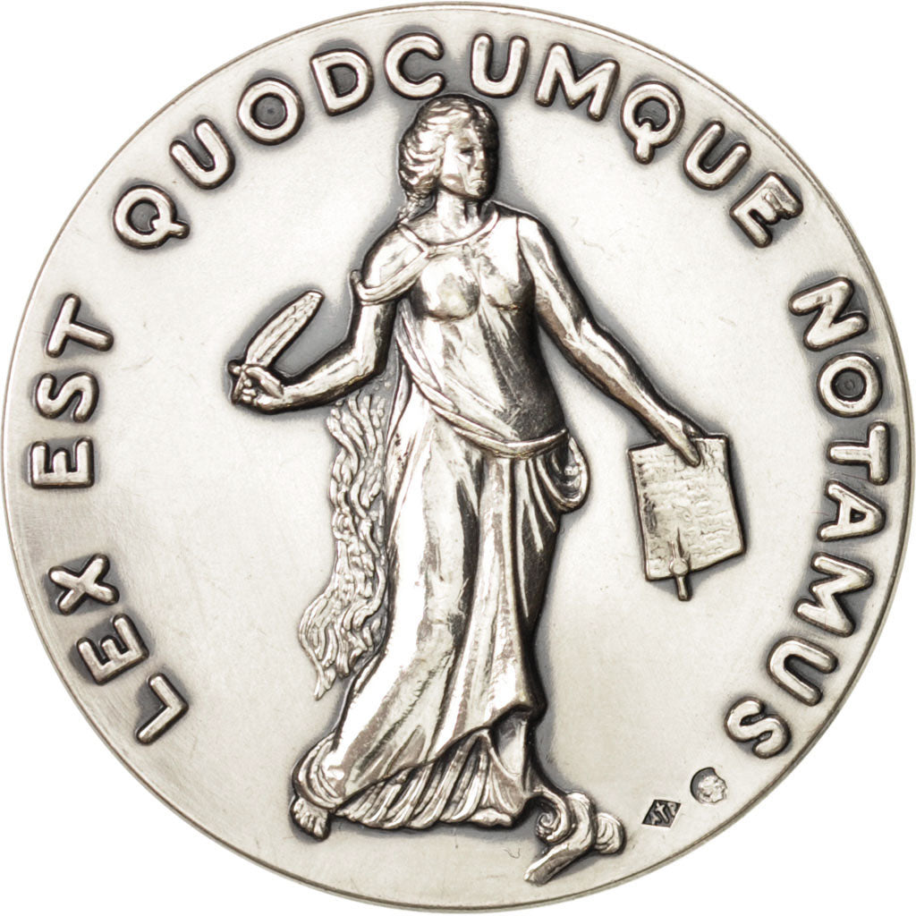 France, Notary, Token, 1988, MS(60-62), Silver, 32, 17.30