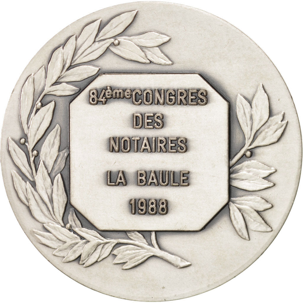 France, Notary, Token, 1988, MS(60-62), Silver, 32, 17.30