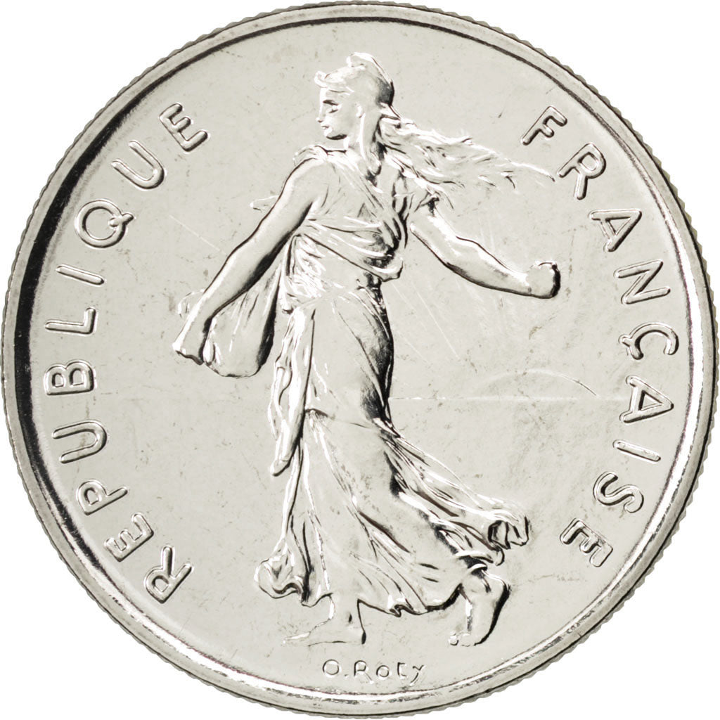 FRANCE, Semeuse, 5 Francs, 1992, Paris, KM #926a.2, MS(63), Nickel Clad...