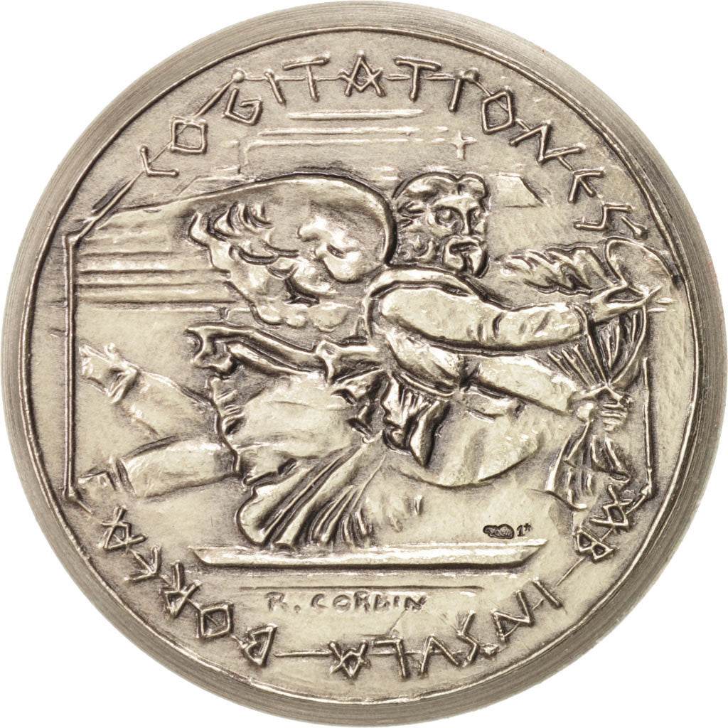 France, Notary, Token, 1990, AU(55-58), Silver, 36, 28.00