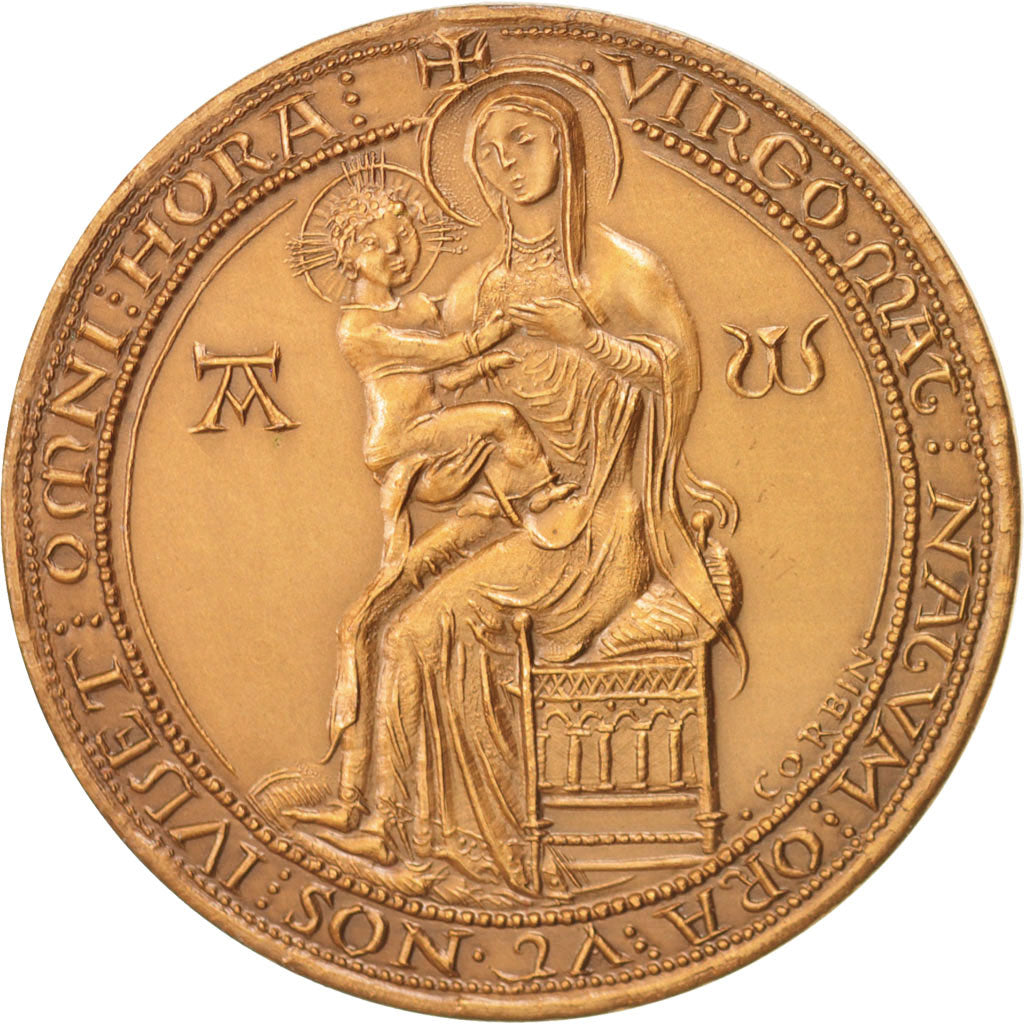 France, Notary, Token, 1981, AU(55-58), Bronze, 35, 20.40