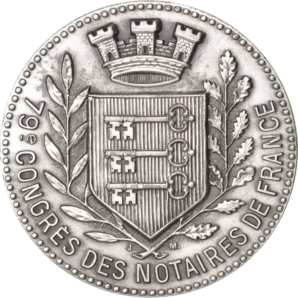 France, Notary, Token, 1983, AU(55-58), Silver, 32, 22.10