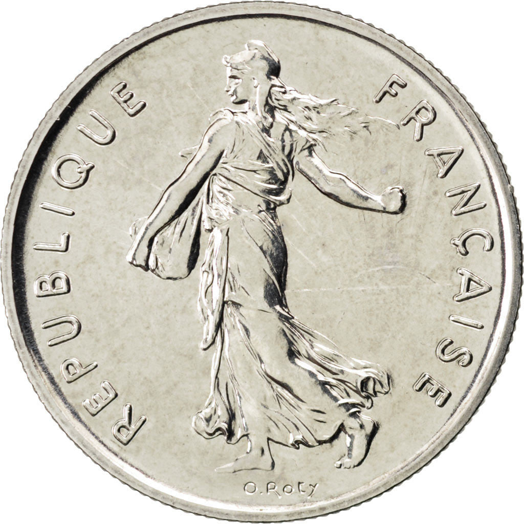 FRANCE, Semeuse, 5 Francs, 1993, Paris, KM #926a.2, MS(63), Nickel Clad...