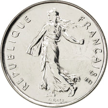Munten, Frankrijk, Semeuse, 5 Francs, 1991, UNC-, Nickel Clad Copper-Nickel