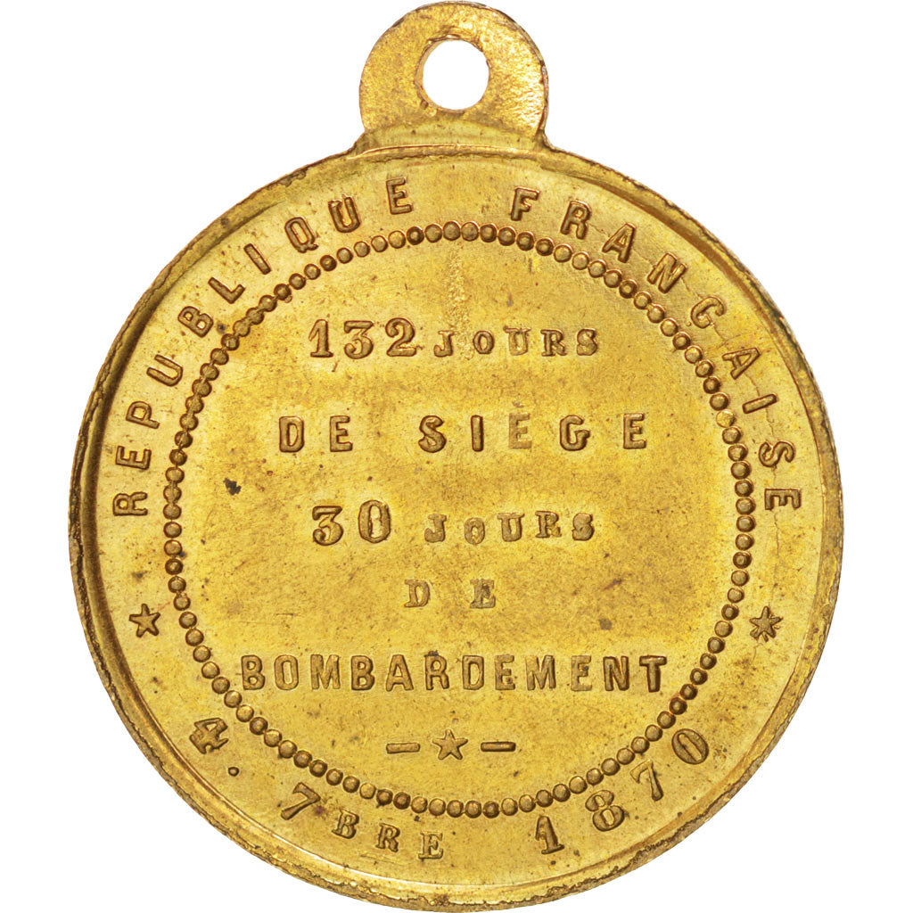 FRANCE, Government of National Defense, Medal, 1871, MS(60-62), Copper, 22, 4.20