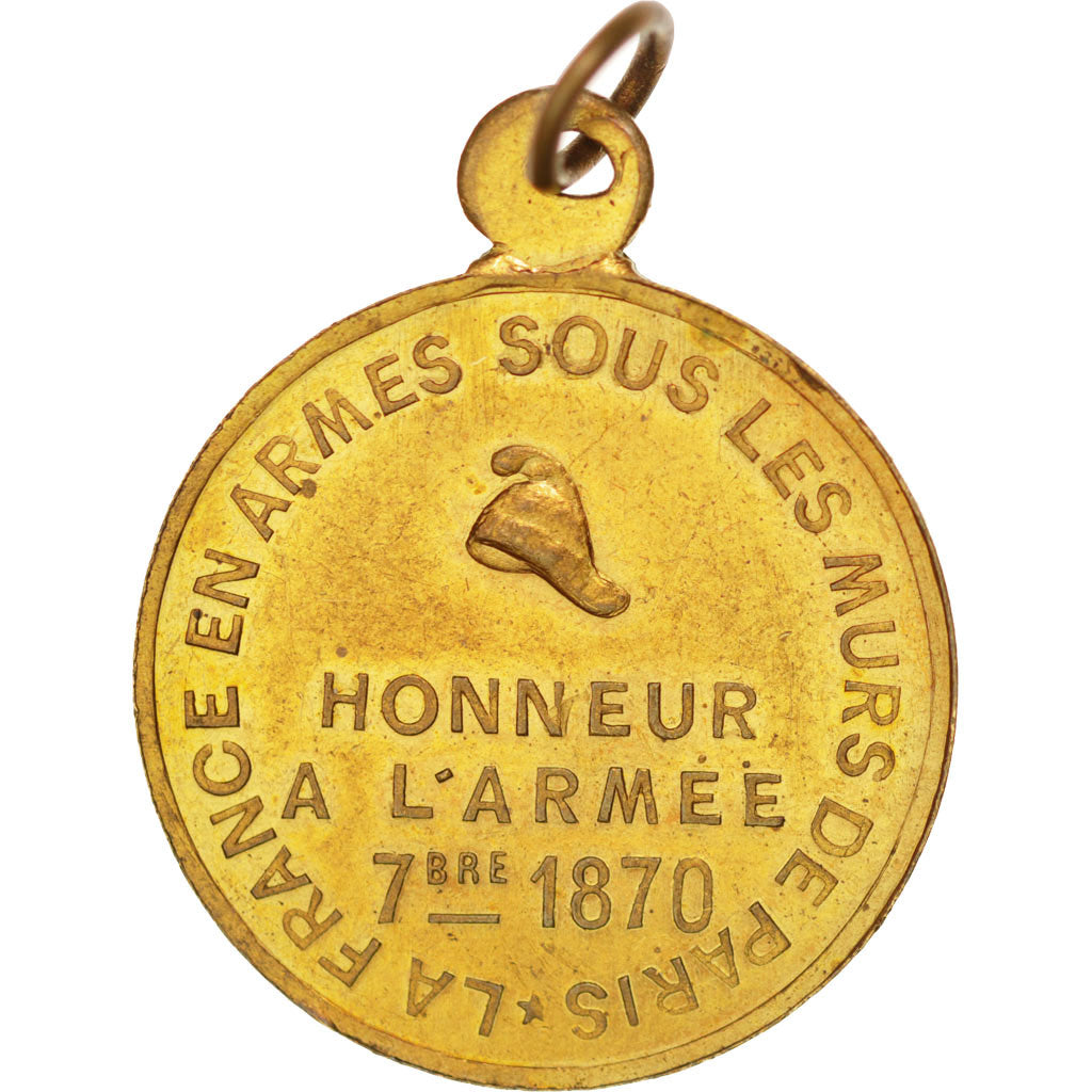 France, Medal, Government of National Defense, 1870, AU(50-53), Copper