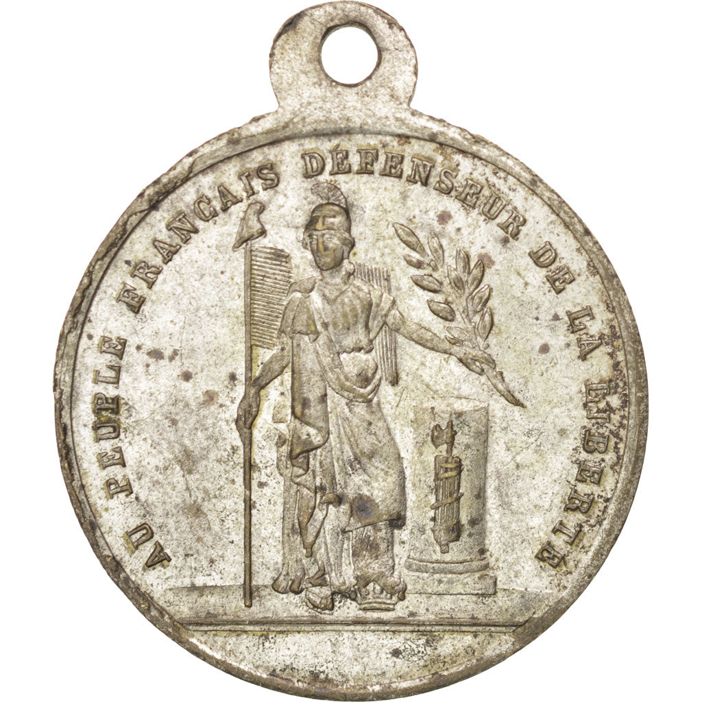 France, Medal, French Second Republic, 1848, AU(55-58), Copper