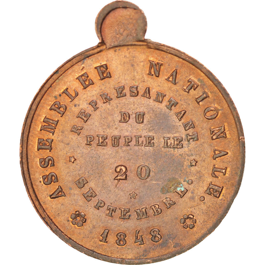 Francia, Medal, French Second Republic, 1848, SPL-, Rame