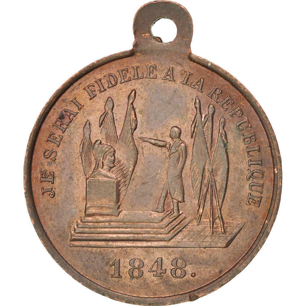France, Medal, French Second Republic, 1848, SUP, Cuivre