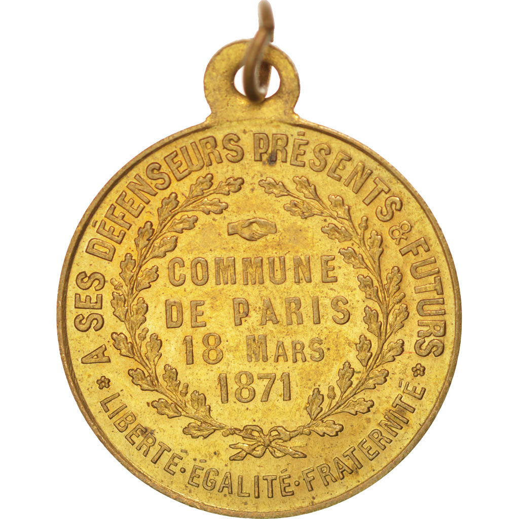 FRANCE, Paris Commune, Medal, 1871, MS(60-62), Copper, 5.10