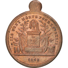 France, Medal, French Second Republic, 1849, SUP, Cuivre