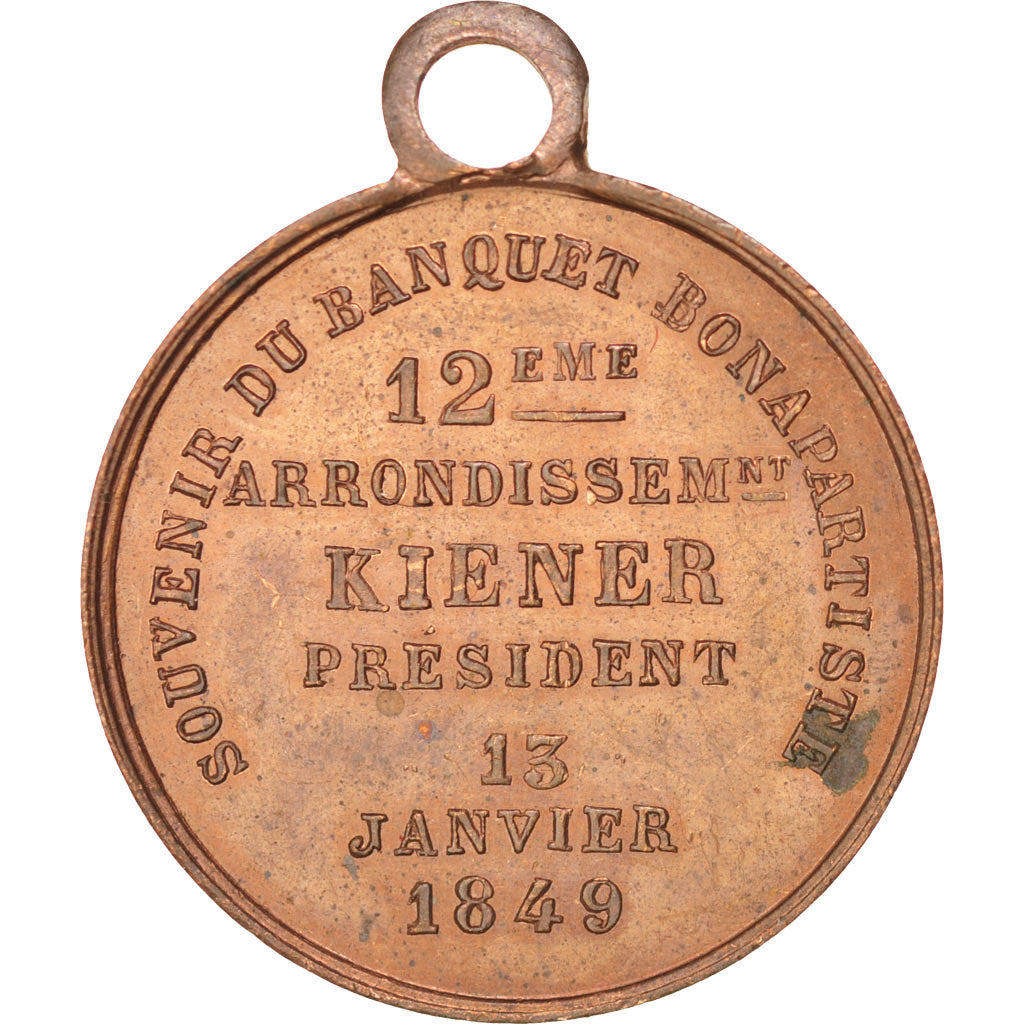 France, Medal, French Second Republic, 1849, AU(55-58), Copper