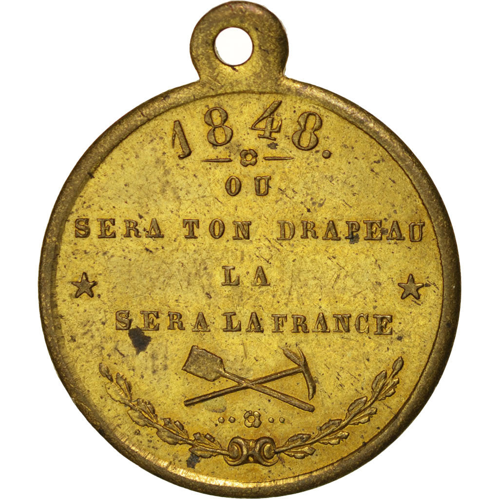 Francia, Medal, French Second Republic, 1848, EBC, Cobre