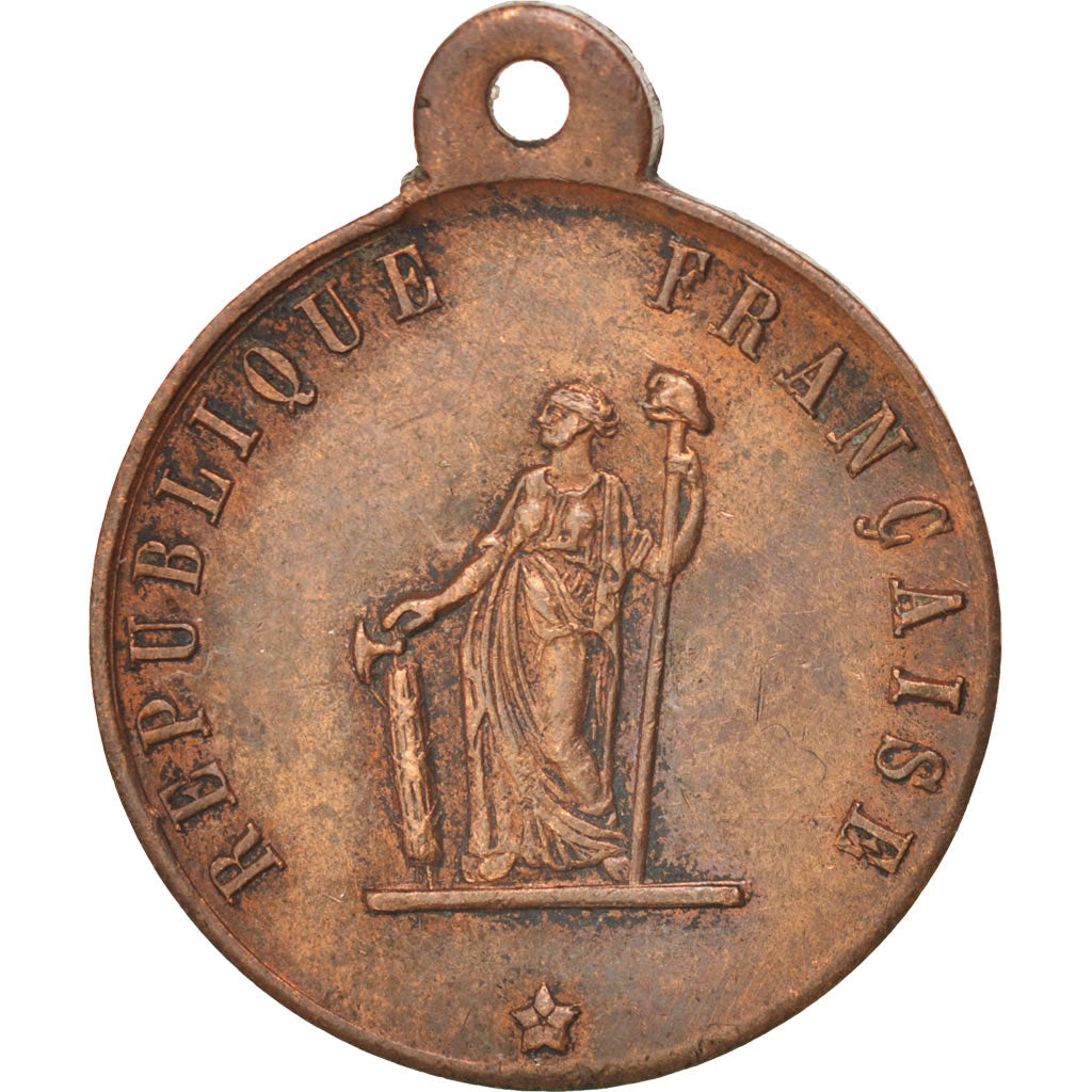 France, Medal, French Second Republic, 1848, SUP, Cuivre