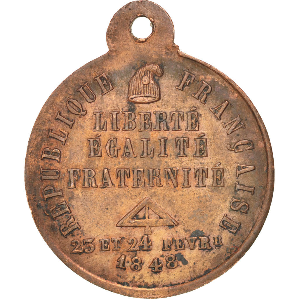 France, Medal, French Second Republic, 1848, SUP, Cuivre