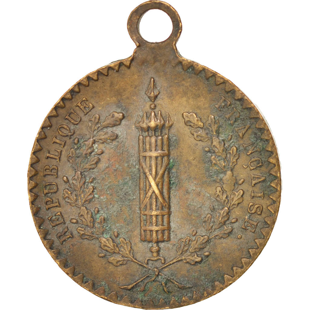 France, Medal, French Second Republic, 1849, TTB, Cuivre