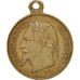FRANCE, Second French Empire, Medal, 1868, AU(50-53), Copper, 23, 4.80
