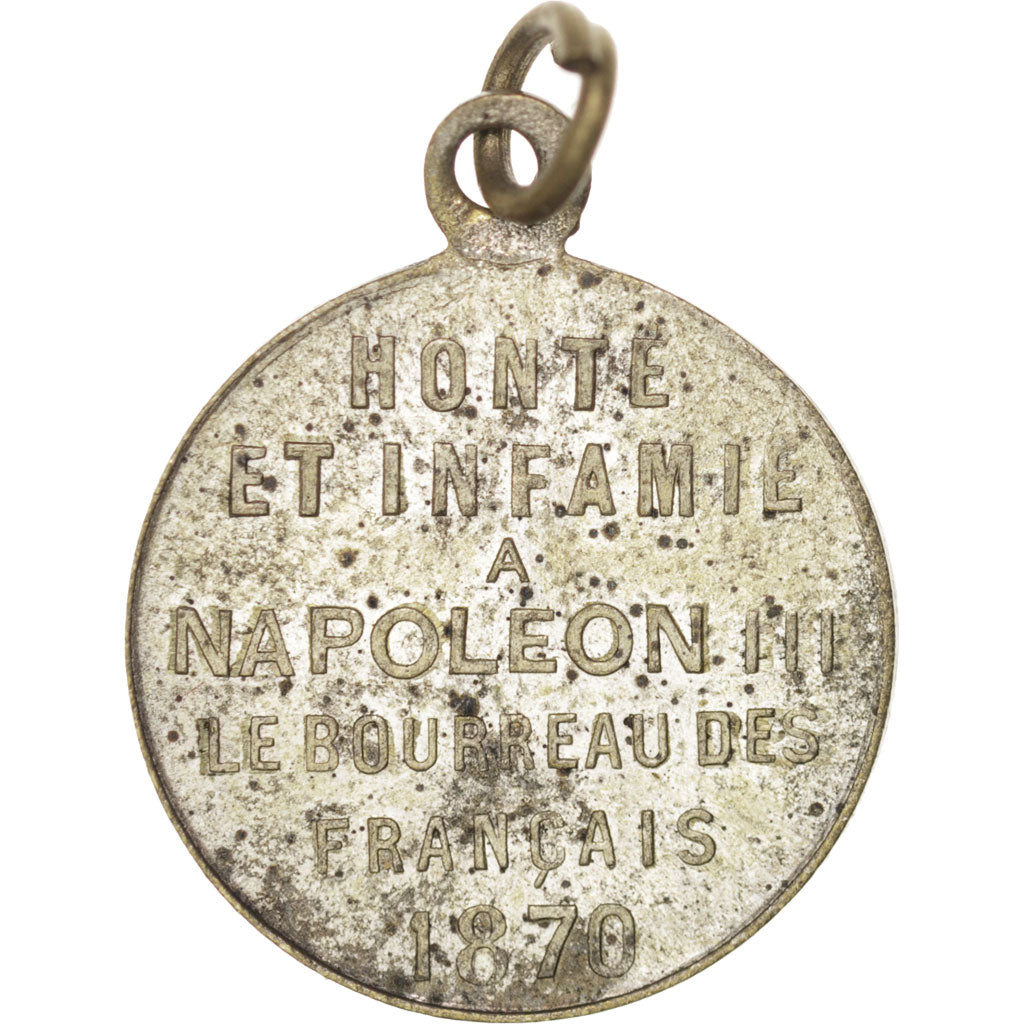 FRANCE, Government of National Defense, Medal, 1870, AU(50-53), Copper, 17, 1.40