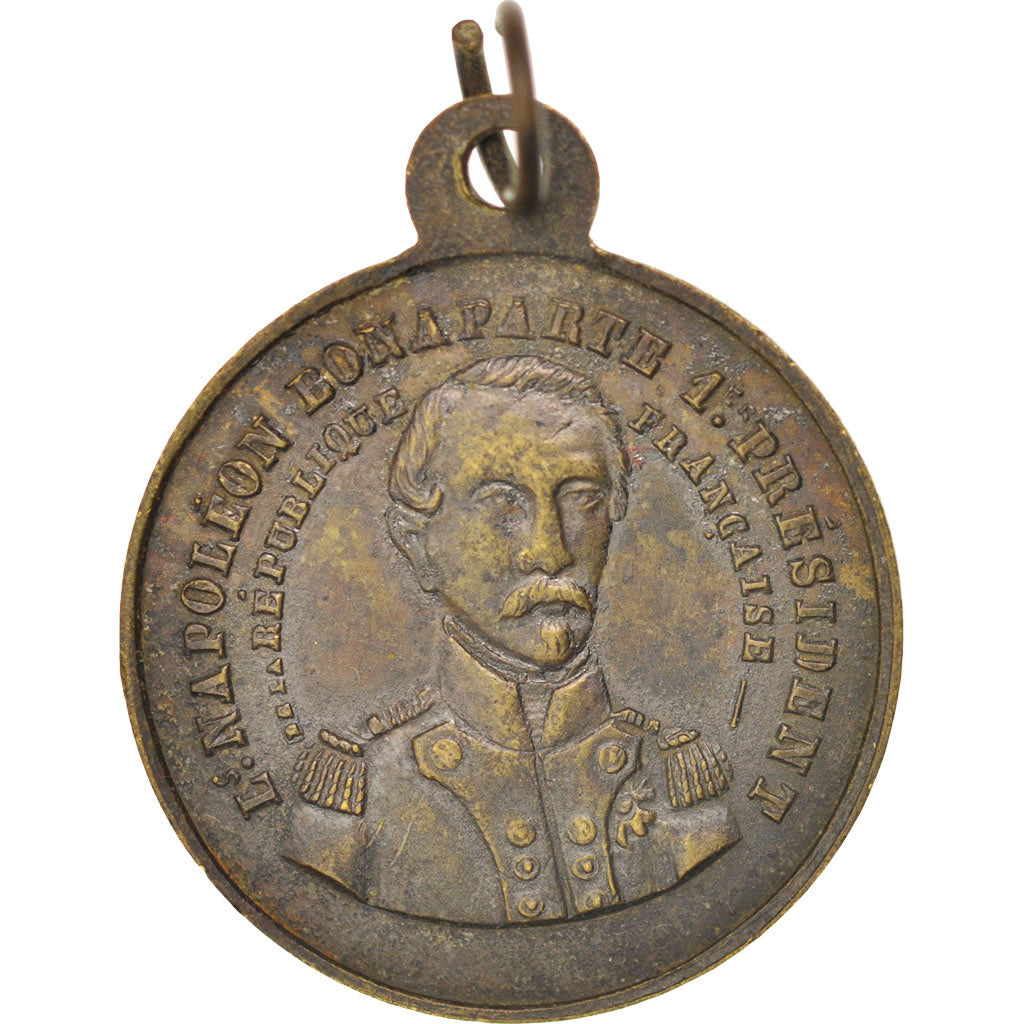 FRANCE, French Second Republic, Medal, 1851, AU(50-53), Copper, 23, 3.80
