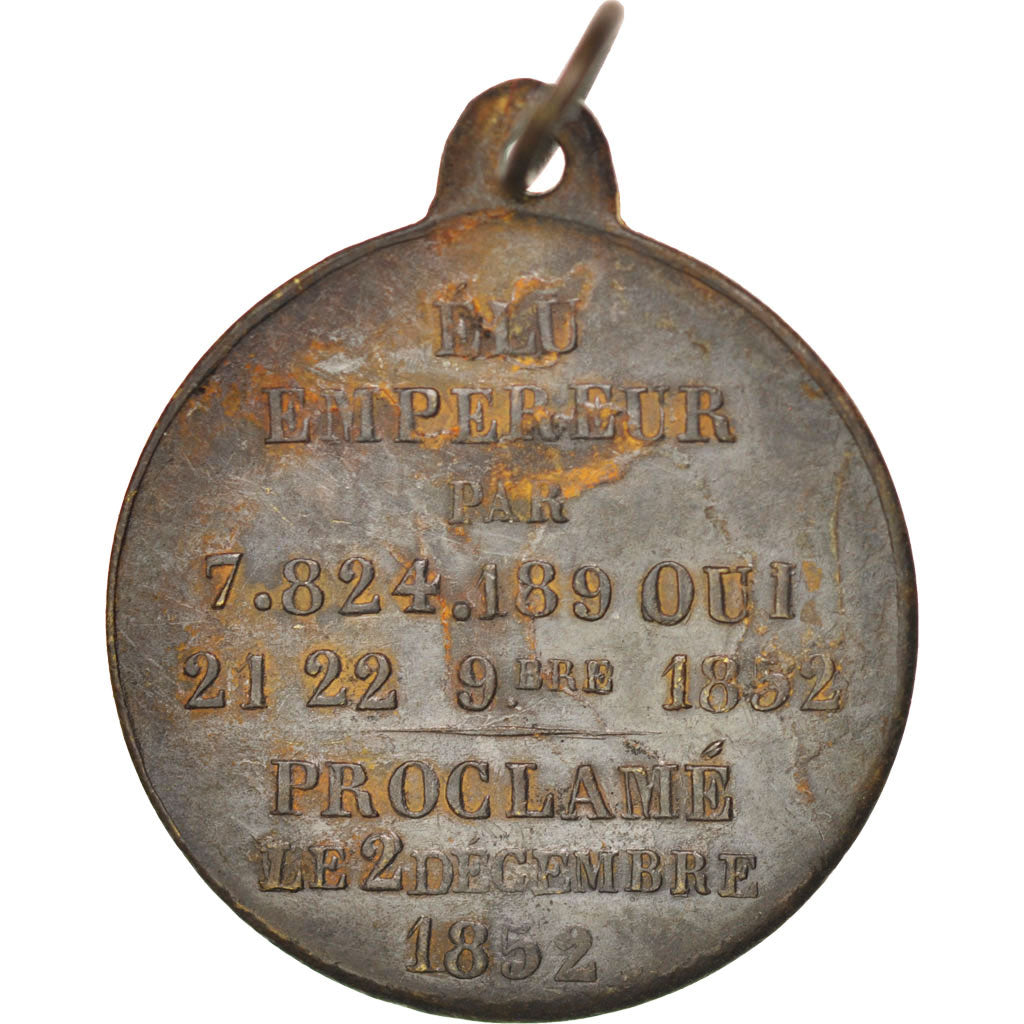 France, Medal, Second French Empire, 1852, AU(50-53), Copper