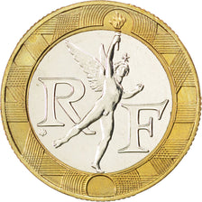 Francia, Génie, 10 Francs, 1990, SPL, Bi-metallico, KM:964.1, Gadoury:827
