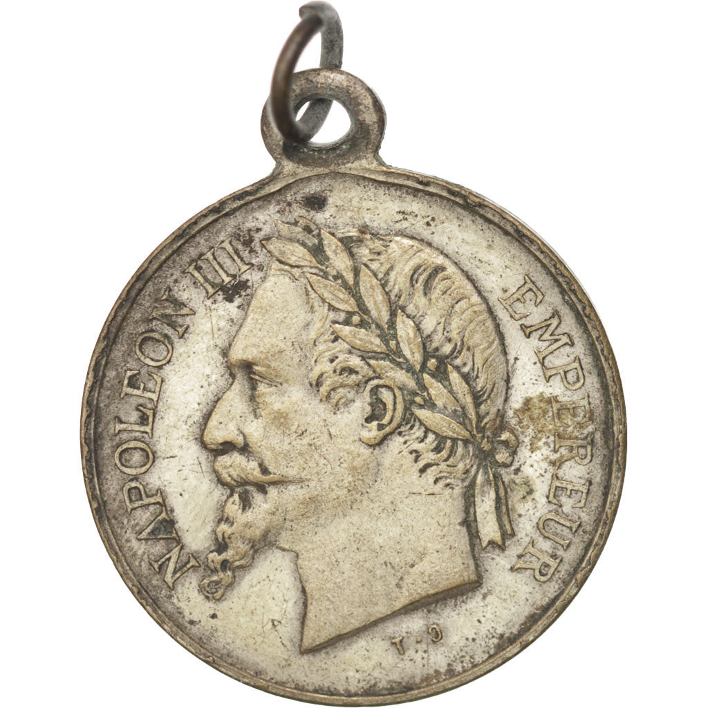 FRANCE, Second French Empire, Medal, 1870, EF(40-45), Copper, 23, 5.00