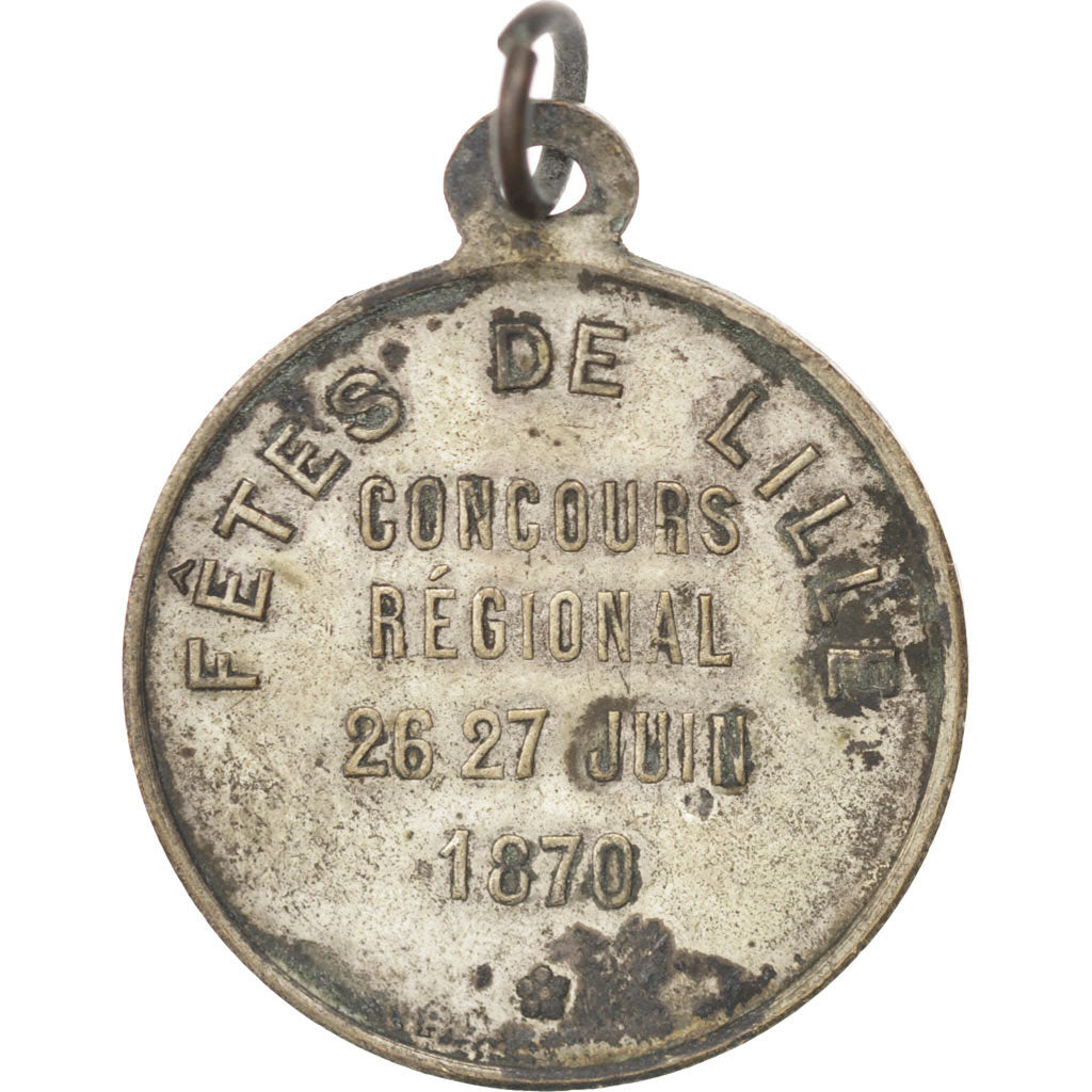 FRANCE, Second French Empire, Medal, 1870, EF(40-45), Copper, 23, 5.00