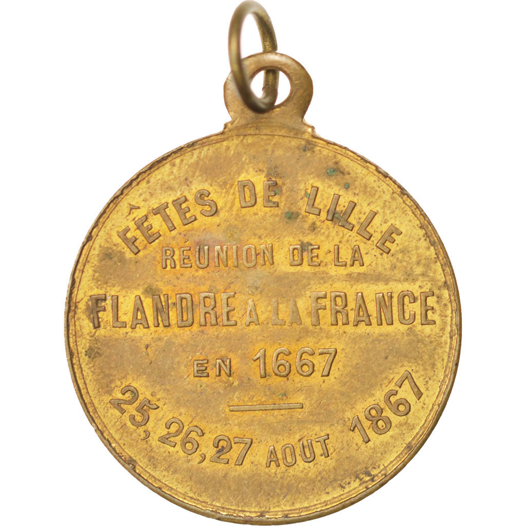 Francia, Medal, Second French Empire, 1867, MBC+, Cobre
