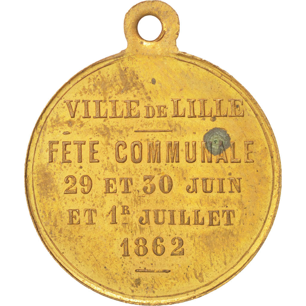 Francia, Medal, Second French Empire, 1862, BB+, Rame