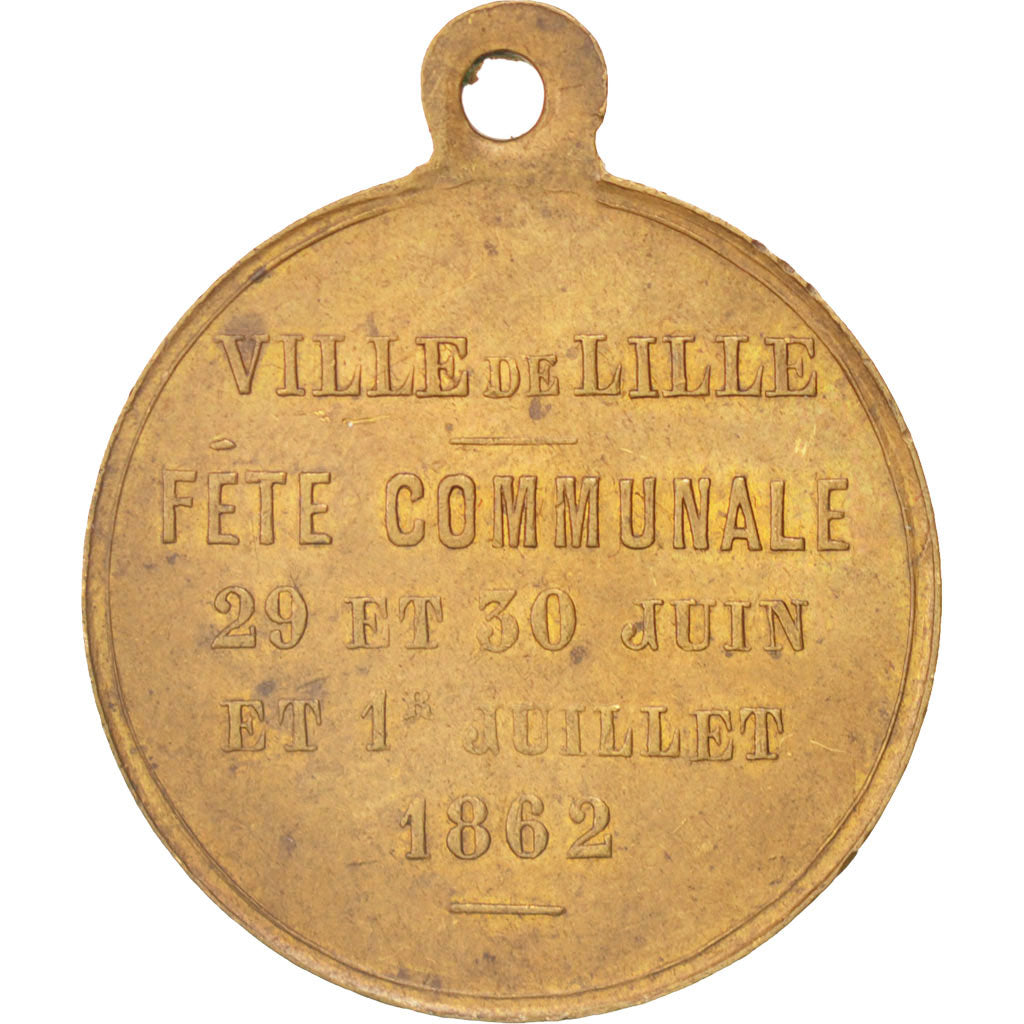 France, Medal, Second French Empire, 1862, TTB+, Cuivre