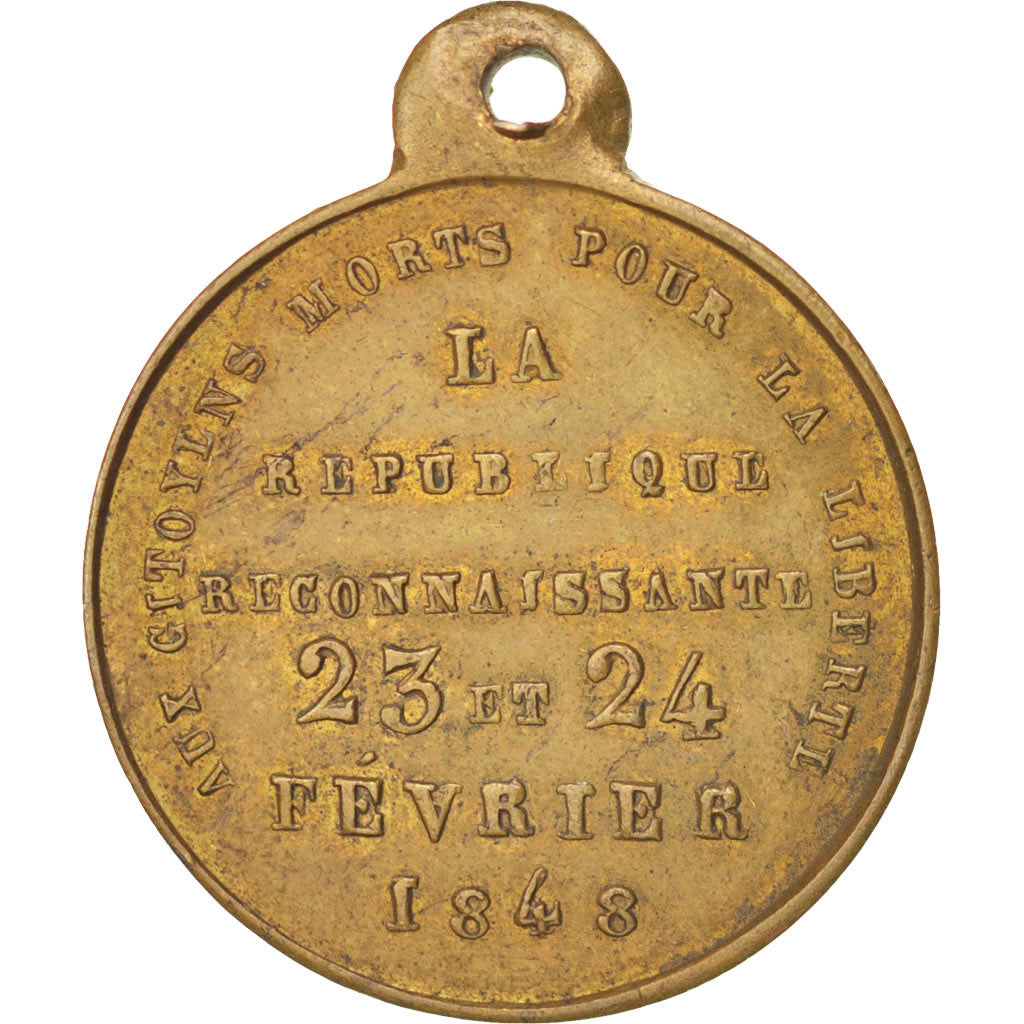 Francia, Medal, French Second Republic, 1848, EBC, Cobre