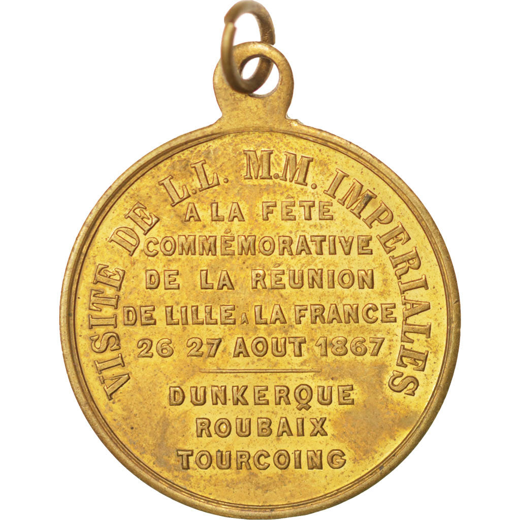 Francia, Medal, Second French Empire, 1867, SPL-, Rame