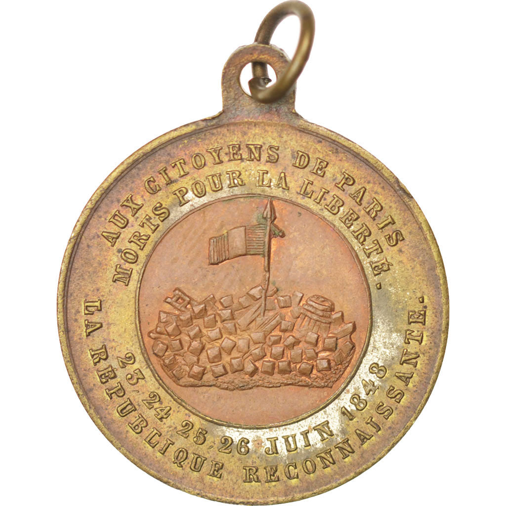 France, Medal, French Second Republic, 1848, SUP, Cuivre