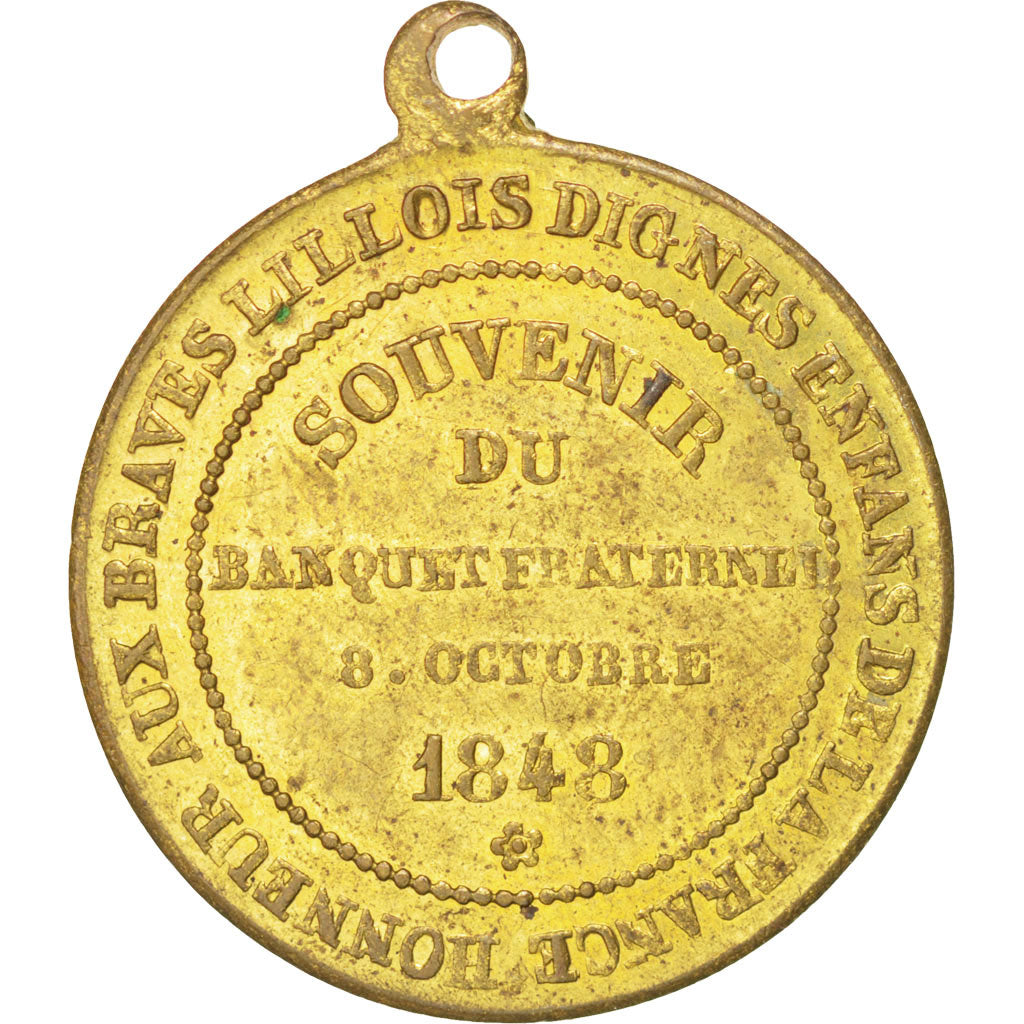 Francja, Medal, Druga Republika Francuska, 1848, AU(55-58), Miedź