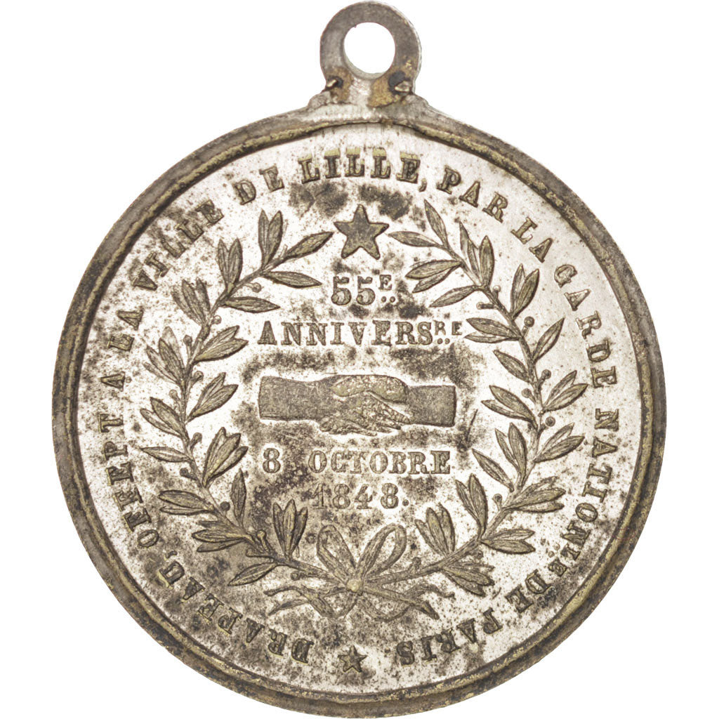 Francia, Medal, French Second Republic, 1848, MBC, Cobre