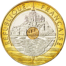 FRANCE, Mont Saint Michel, 20 Francs, 1995, KM #1008.2, MS(63), Tri-Metallic,...