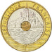 Coin, France, Mont Saint Michel, 20 Francs, 1998, MS(63), Tri-Metallic