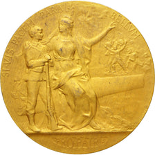 FRANCE, French Third Republic, Medal, AU(50-53), Grandhomme, Vermeil, 22.50