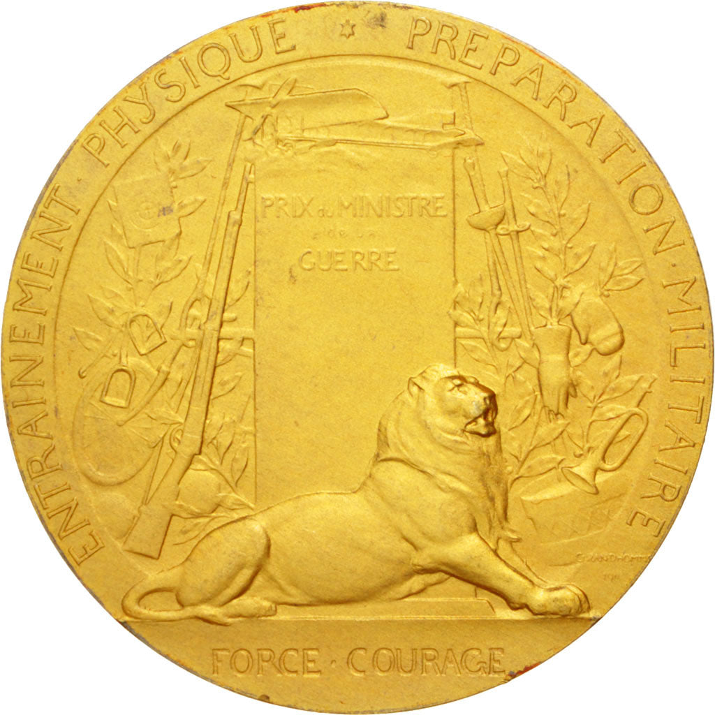 FRANCE, French Third Republic, Medal, AU(50-53), Grandhomme, Vermeil, 22.50