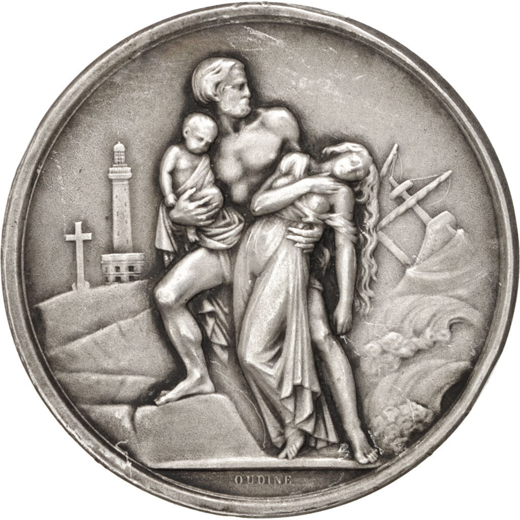 Francia, Medal, French Third Republic, Politics, Society, War, 1907, Oudiné,...