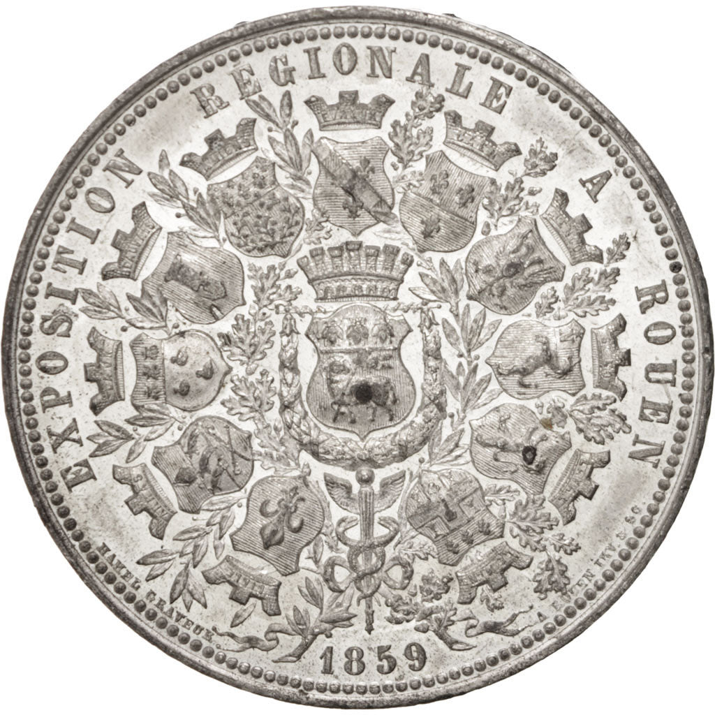 Napoléon III, Exposition régionale à Rouen, Médaille