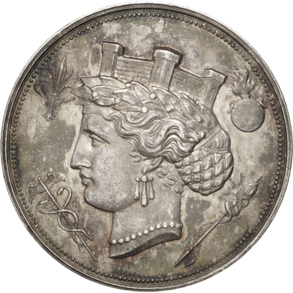 Francia, Medal, Second French Empire, Arts & Culture, 1866, BB+, Argento