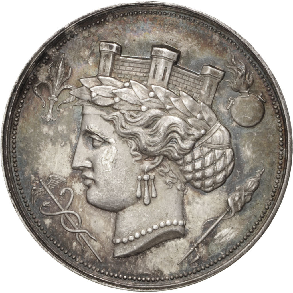 France, Medal, Second French Empire, Politics, Society, War, 1866, TTB+, Argent