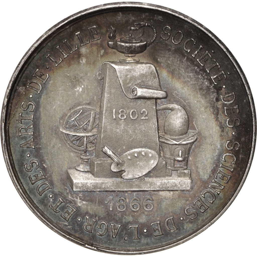 France, Medal, Second French Empire, Politics, Society, War, 1866, TTB+, Argent
