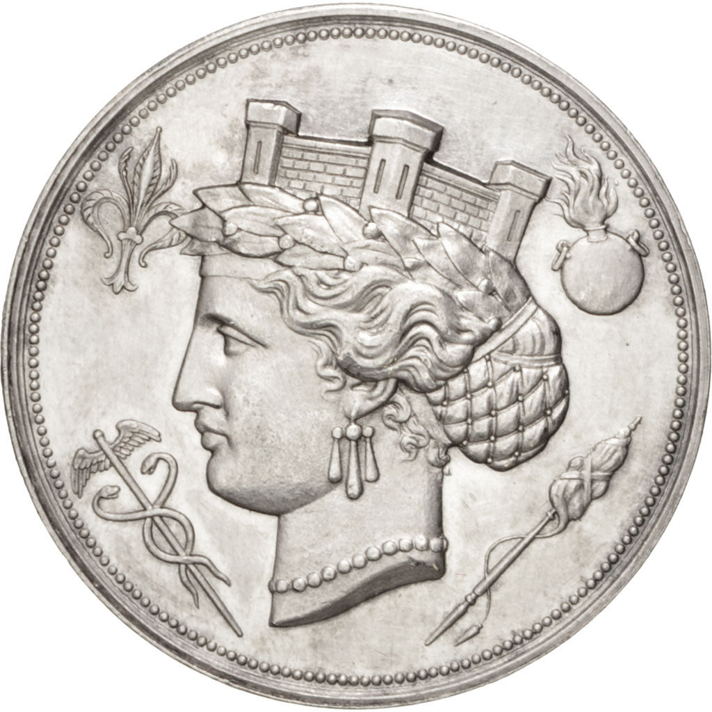 FRANCE, Arts & Culture, Second French Empire, Medal, 1866, AU(55-58), Silver,...
