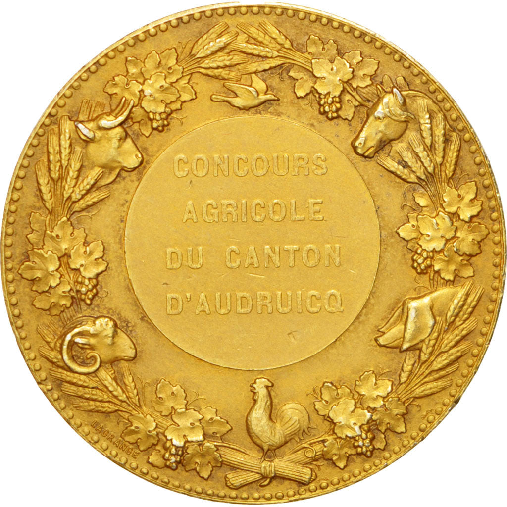 France, Medal, French Third Republic, Business & industry, AU(50-53), Vermeil