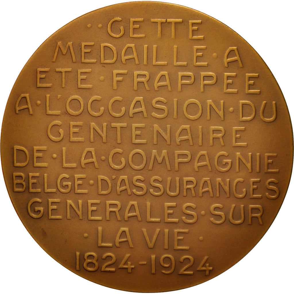 Belgium, Medal, Politics, Society, War, 1924, AU(55-58), Bronze
