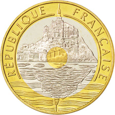 FRANCE, Mont Saint Michel, 20 Francs, 1993, KM #1008.2, MS(65-70),...