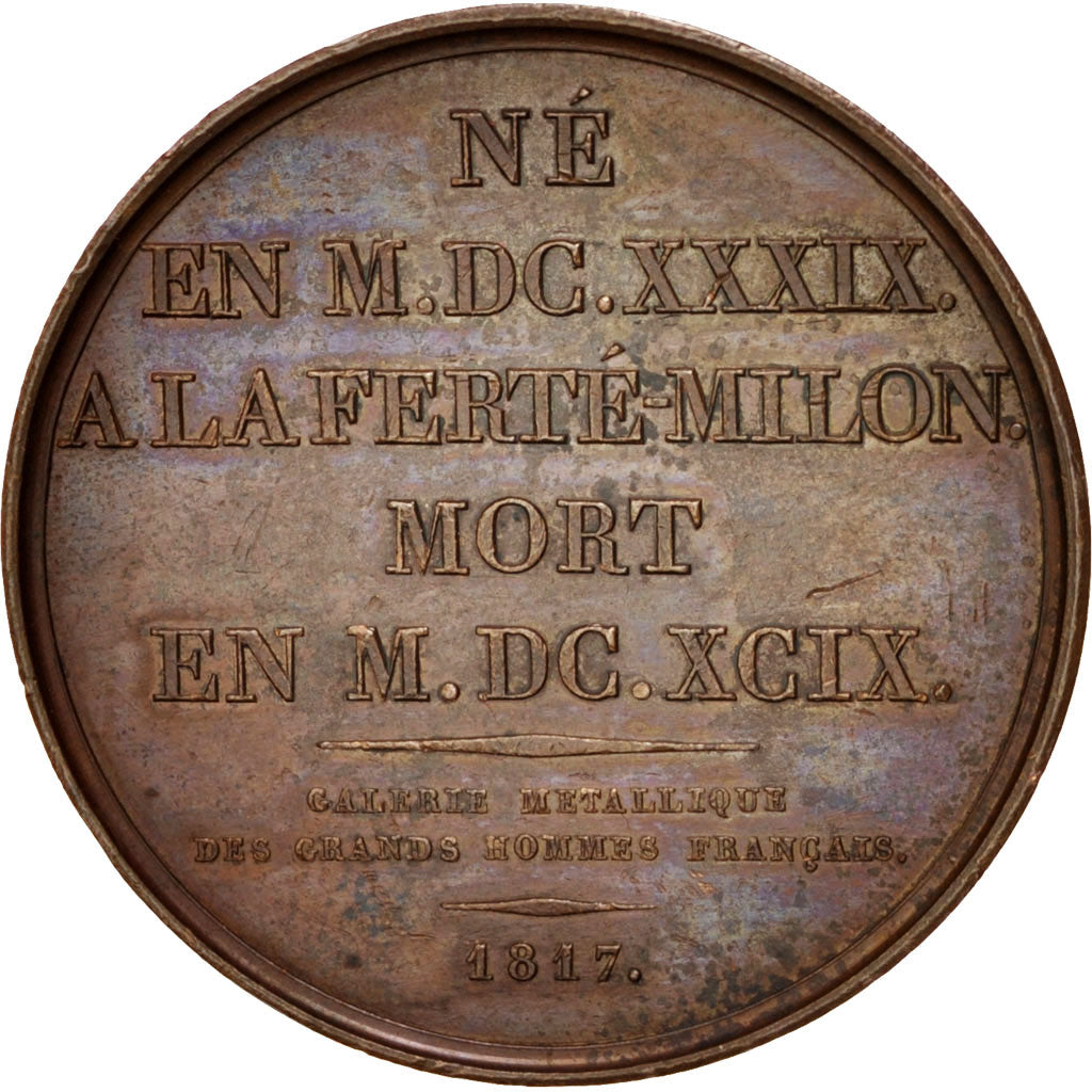 Francia, Medal, Louis XVIII, Arts & Culture, 1817, Andrieu, BB+, Bronzo